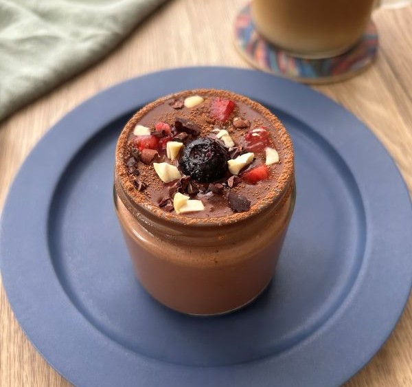 濃厚チョコ味のオーバーナイトオーツ