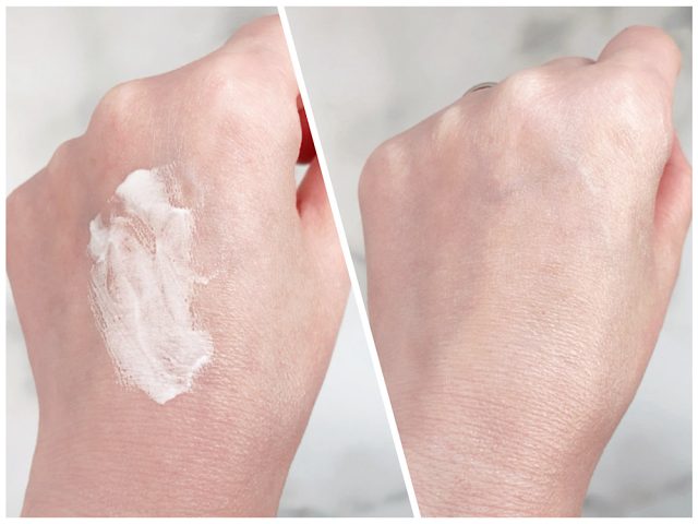 手に塗った化粧下地