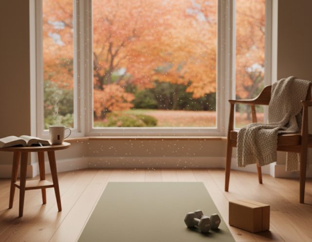 朝のストレッチ