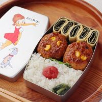 ギュッと詰めやすい♪「コーン入り照り焼きハンバーグ」「ぐるぐる海苔巻き卵」2品弁当
