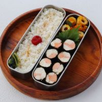 巻いてチンするだけ！「ささみの明太子海苔巻き」「ちくわとかぼちゃのしょうが醤油」2品弁当