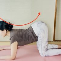 秋冷え対策に◎朝3分でできる温めピラティス「キャットカウ」