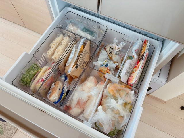 整理整頓された冷凍庫