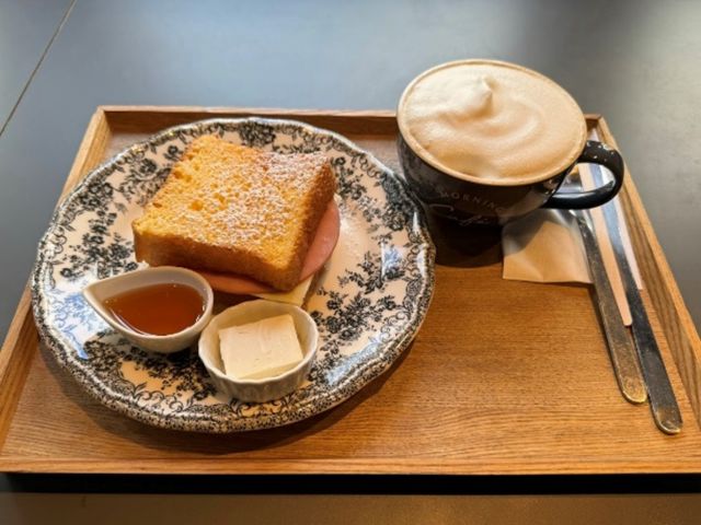 米粉パンのモーニング