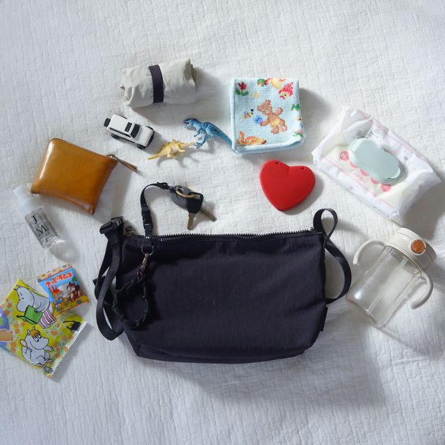 bon moment すっきり見えて整頓上手 着脱らくらく 軽量 ハンドル付きミニショルダー