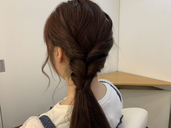 「編み下ろし風」のヘアアレンジ