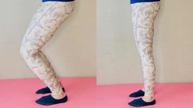 横から見た両脚