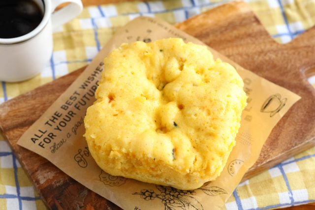 レンジで簡単ごろごろかぼちゃ蒸しパン