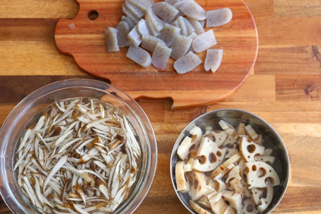 ごぼうとレンコンとこんにゃく