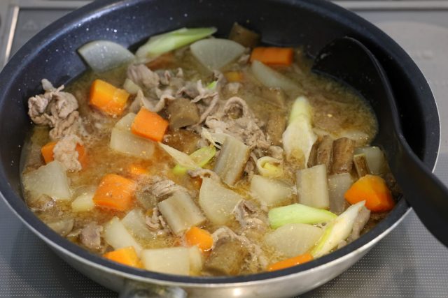 フライパンで煮る