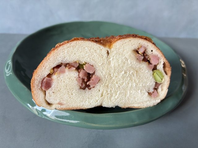 角切りハムと枝豆粒マスタード 断面