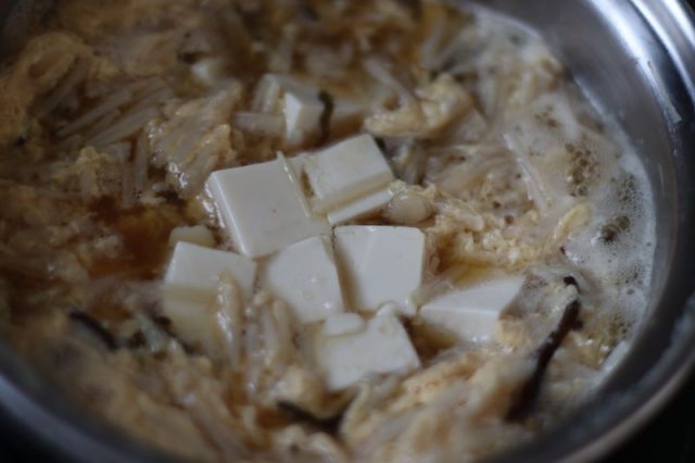 えのきと豆腐のかき玉汁