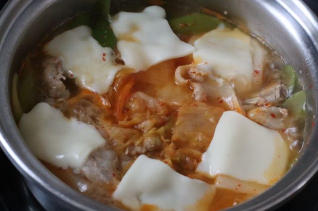 豚キムチのもちーずスープ
