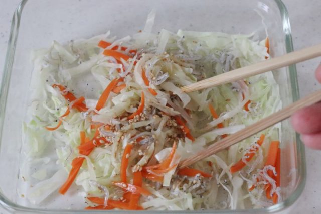 キャベツのじゃこナムル