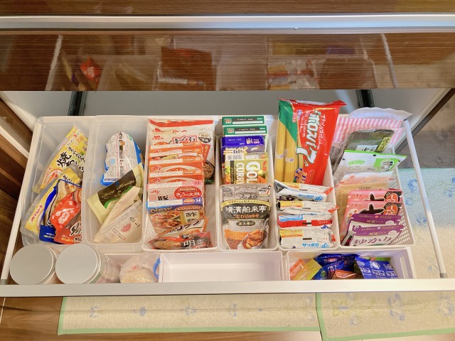 整理したストック食材