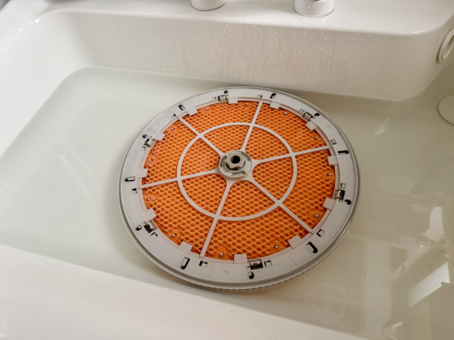 加湿器フィルターの掃除