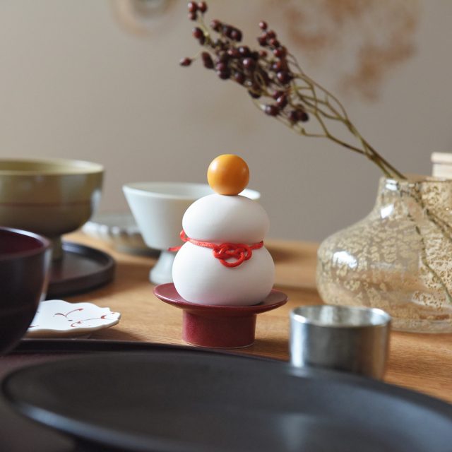 半磁器のLEDライト 鏡餅＆雪だるま