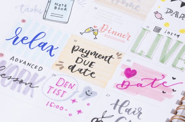 カラフルな1マス日記