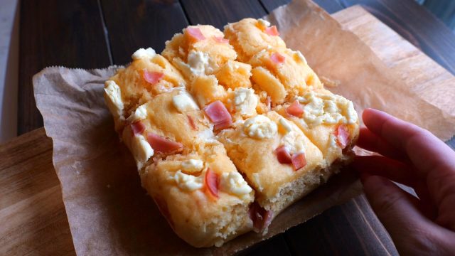 ハムチーズ蒸しパン