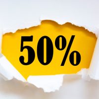 「半額」って英語でどう言うの？