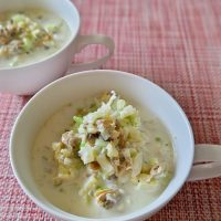 風邪予防・ダイエットにも◎ヘルシーお手軽「カリフラワーのクラムチャウダー」