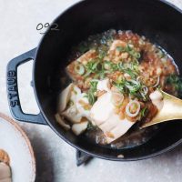 ご飯にのせたらまるで煮天丼！あったか「豆腐のたぬき煮」