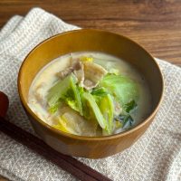 冬の節約食材で◎「白菜と豚の和風ミルクスープ」