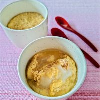 お餅が余っていたら！レンジ4分で作る「餅入り茶碗蒸し」