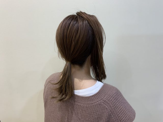 「ひとつ結び」の簡単アレンジ