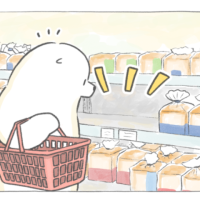 【四コマ漫画】気分が上がる♪バターしみしみ「厚切りトースト」朝ごはん