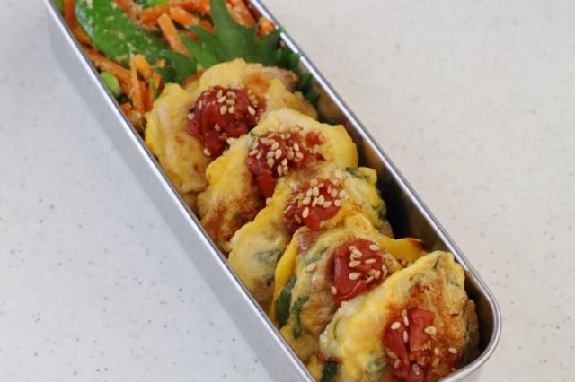 2品弁当の詰め方プロセス