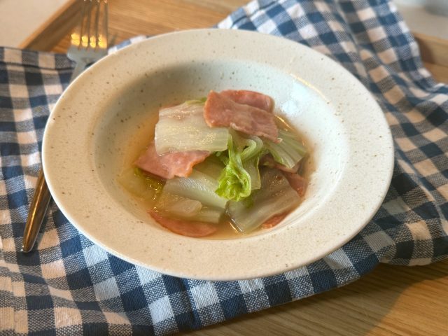 白菜とベーコンのレンジ蒸し
