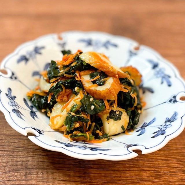 緑黄色野菜とちくわの甘辛炒め