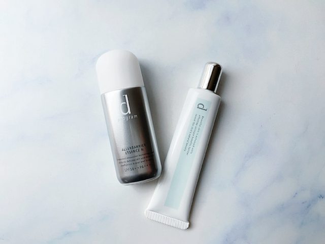 ｄプログラムの「アレルバリア エッセンス」と「薬用 スキンケアベース CC」