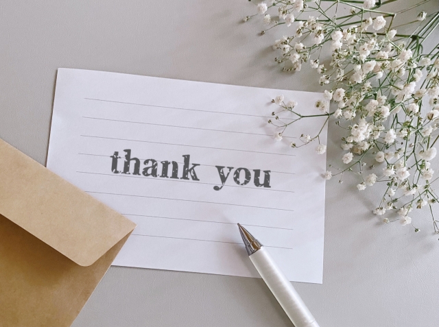 THANKYOUのメッセージ