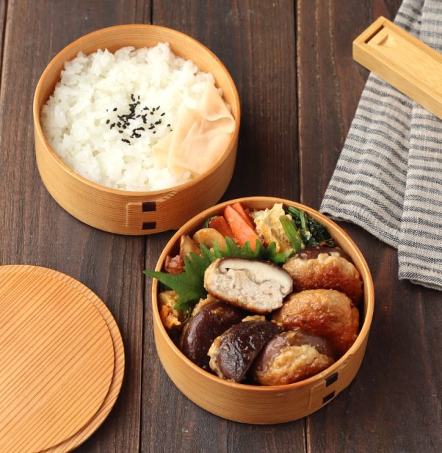 しいたけの肉詰め弁当