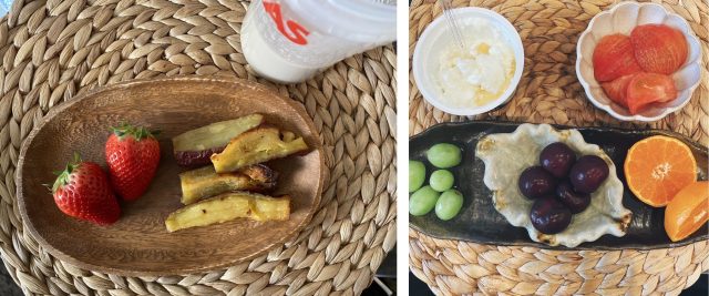 フルーツたっぷりの朝ごはん