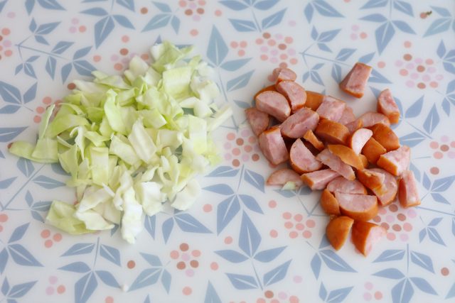 キャベツとウインナー