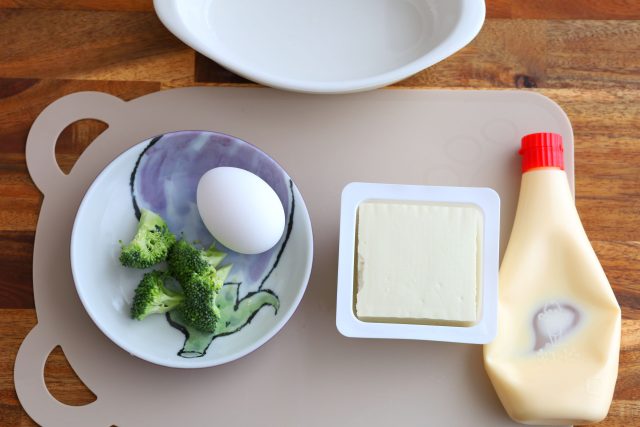 ブロッコリー、卵、木綿豆腐、マヨネーズ