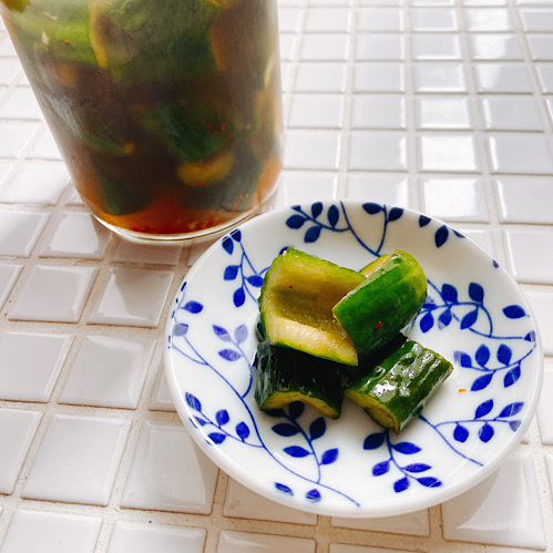 酸っぱいピリ辛きゅうり