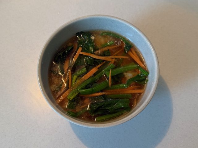 ほうれん草と人参を追加