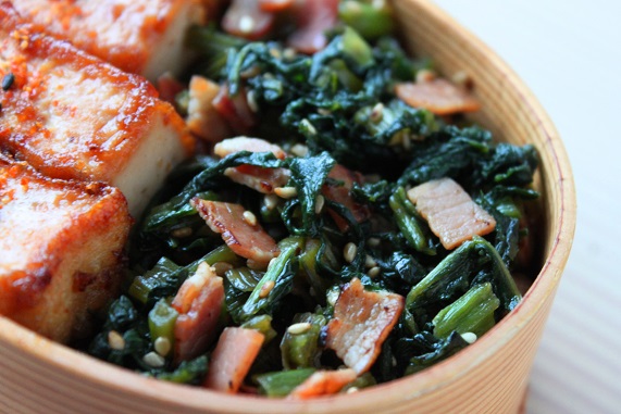 小松菜とベーコンのふりかけ