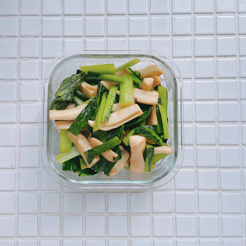 エリンギと小松菜のバター醤油焼き