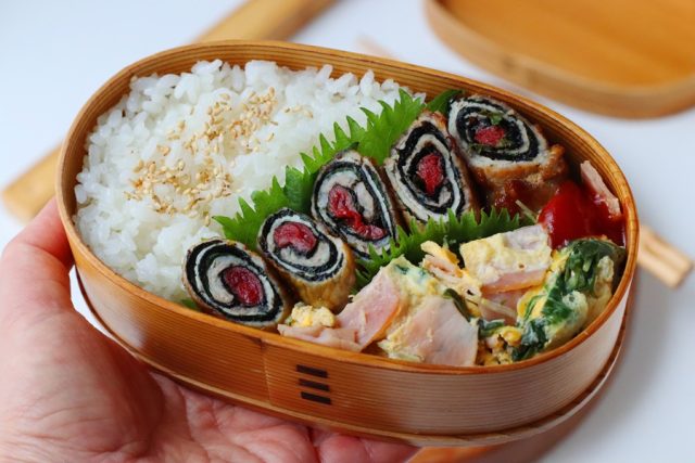 梅しそのり肉巻き