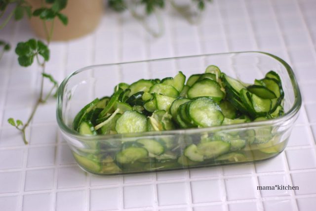 きゅうりの生姜漬け