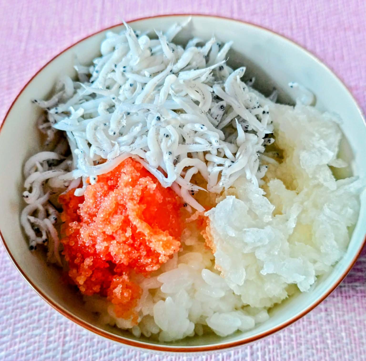 明太子としらすおろしののっけ丼