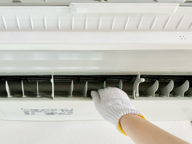エアコン吹き出し口の掃除