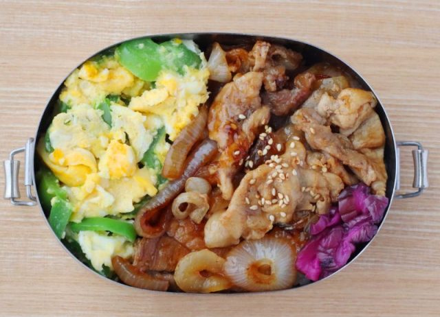 2品弁当の詰め方プロセス