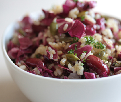 玄米と赤キャベツのサラダ