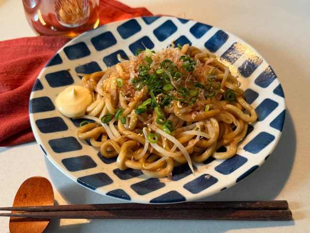 レンジ焼きうどん